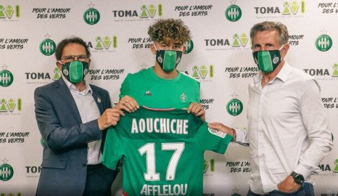 Atacante Adil Aouchiche troca o Paris Saint-Germain-FRA pelo Saint-Étienne-FRA