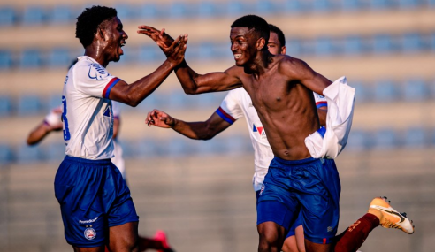 Com um a menos, Bahia marca no último lance e vence Cruzeiro pelo Brasileirão sub-20