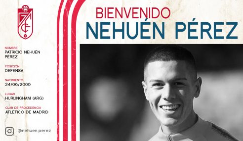 Nehuén Pérez é emprestado pelo Atlético de Madrid-ESP ao Granada-ESP