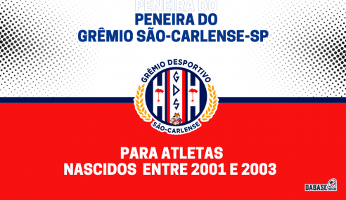 Grêmio São-Carlense-SP realizará peneira para a equipe sub-20