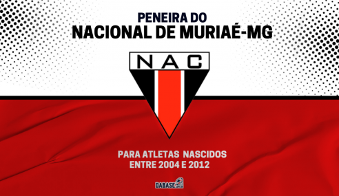 Nacional de Muriaé-MG realizará peneira para quatro categorias