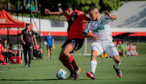 No último lance, Palmeiras arranca empate com o Atlético-GO pelo Brasileirão Sub-20