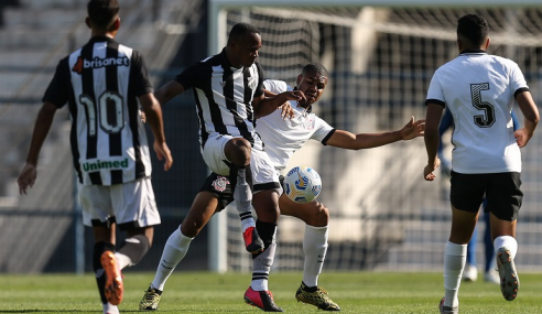 Corinthians leva virada, mas marca no fim e empata com o Ceará pelo Brasileirão de Aspirantes