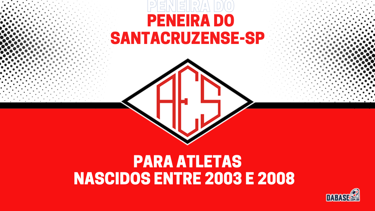 Santacruzense-SP realizará peneira para três categorias