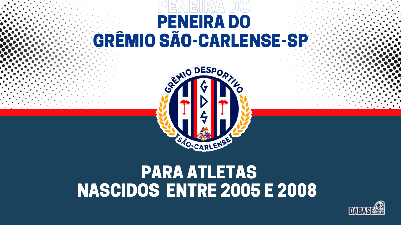 Grêmio São-Carlense-SP abre inscrições de peneira para duas categorias