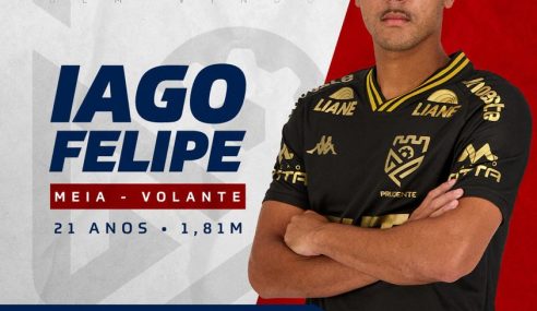 Volante Iago Felipe retorna ao Grêmio Prudente
