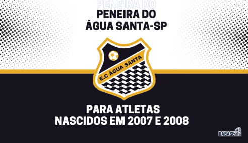 Água Santa-SP realizará peneira para a equipe sub-15