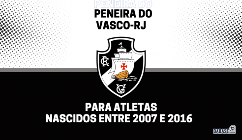 Vasco-RJ tem inscrições abertas de peneira para cinco categorias