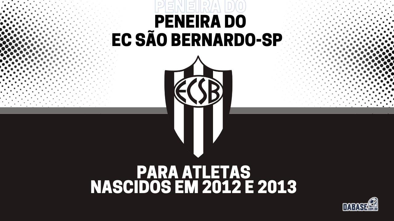 EC São Bernardo-SP realizará peneira para a categoria sub-10