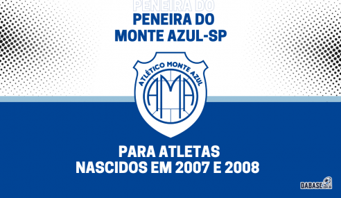 Monte Azul-SP realizará peneira para a categoria sub-15