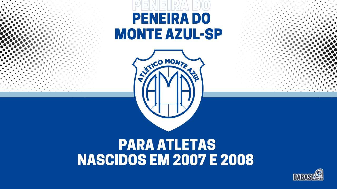 Monte Azul-SP realizará peneira para a categoria sub-15