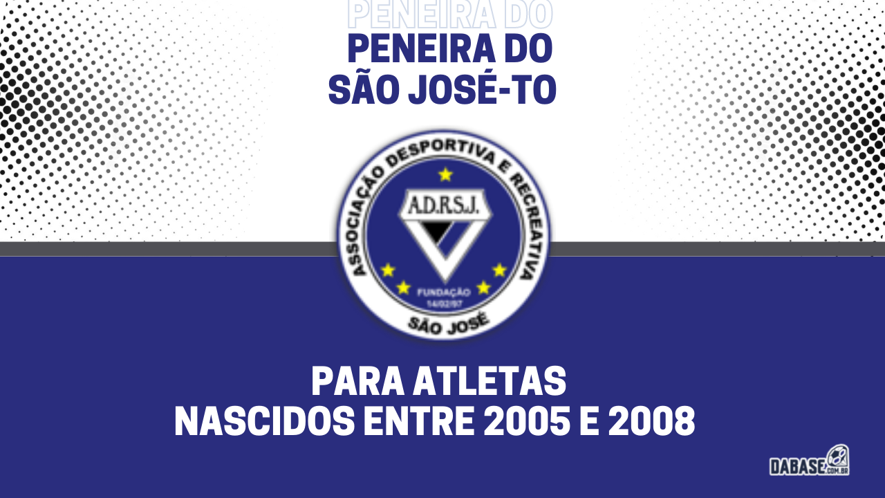 São José-TO realizará peneira para duas categorias
