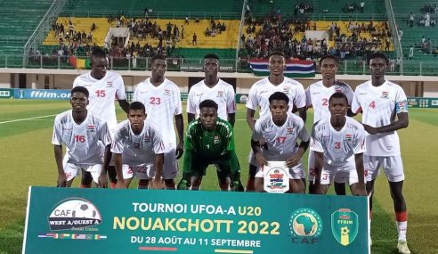 Gâmbia empata e passa dividir a ponta do seu grupo na “WAFU Zone A” Sub-20