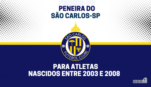 São Carlos-SP tem inscrições abertas para peneira de duas categorias