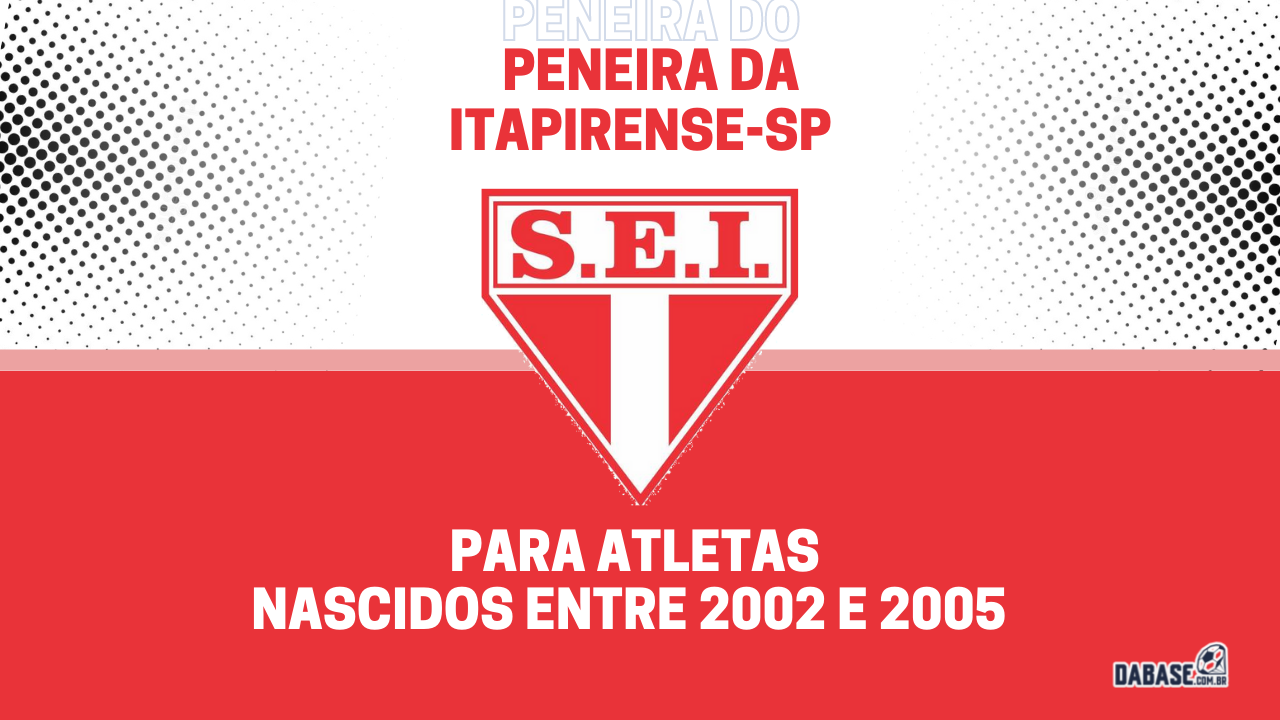 Itapirense-SP realizará peneira para a categoria sub-20