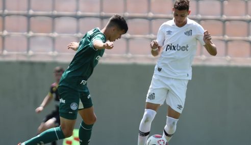 Palmeiras goleia Santos na ida da semifinal do Paulista Sub-17