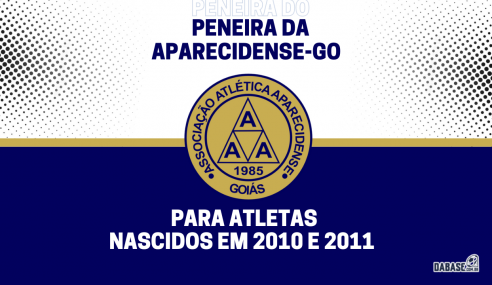 Aparecidense-GO realizará peneira para a categoria sub-13