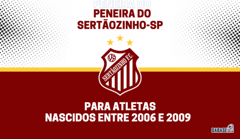 Sertãozinho-SP realizará peneira para duas categorias