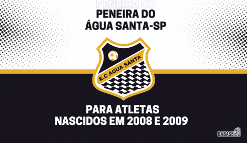 Água Santa-SP realizará peneira para a categoria sub-15