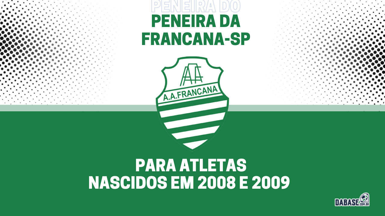 Francana-SP realizará peneira para a categoria sub-15