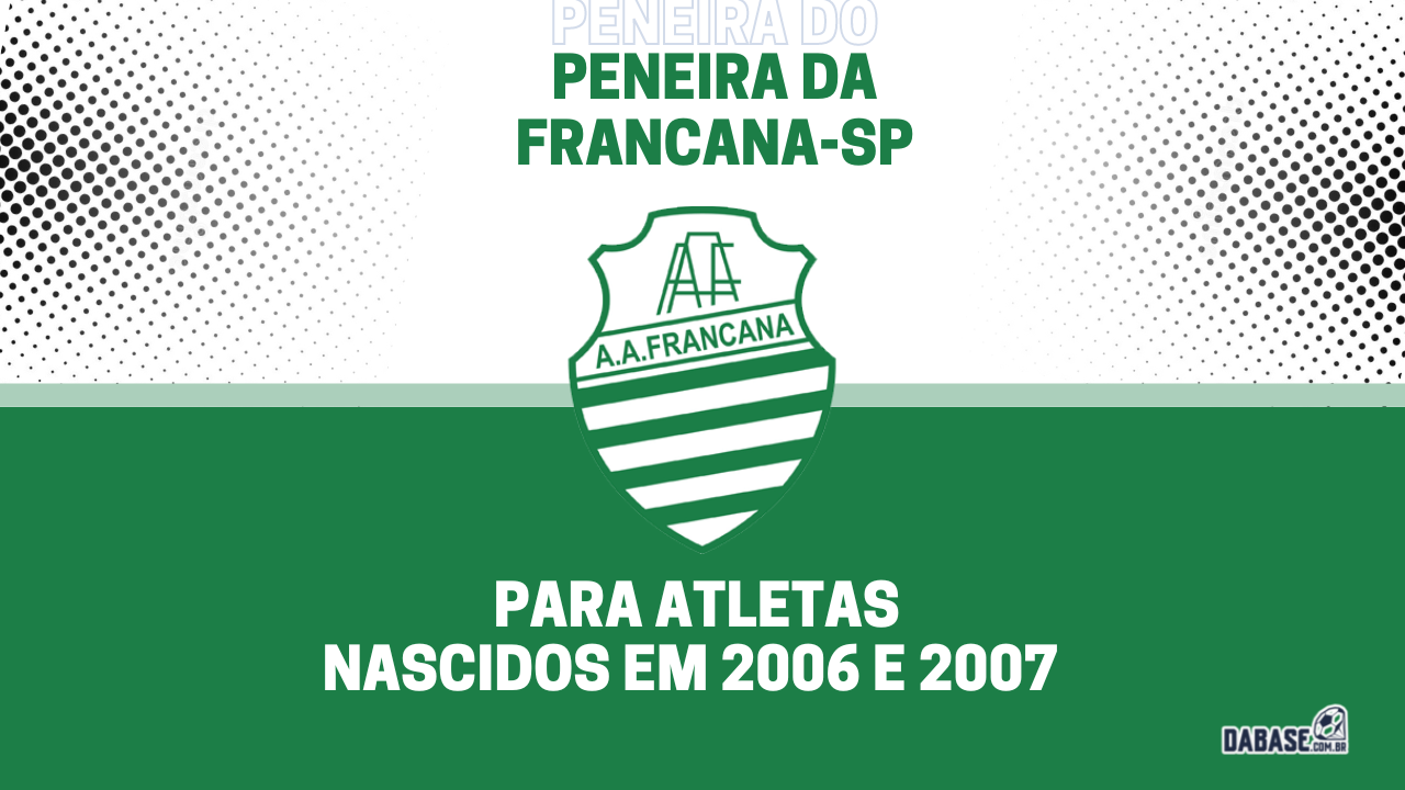 Francana-SP realizará peneira para a categoria sub-17