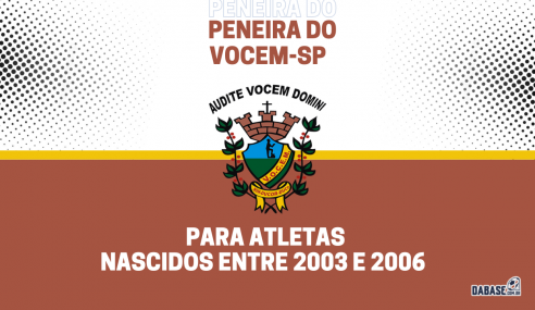 Vocem-SP realizará peneira para a categoria sub-20