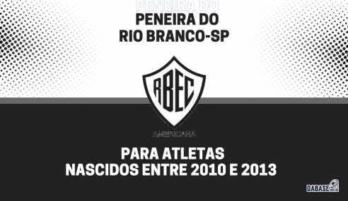 Rio Branco-SP realizará peneira para duas categorias