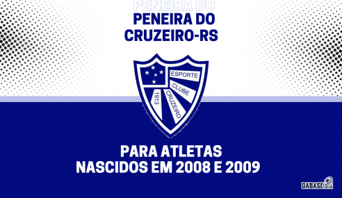 Cruzeiro-RS realizará peneira para a categoria sub-15