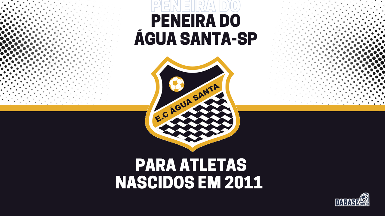 Água Santa-SP realizará peneira para a categoria sub-12