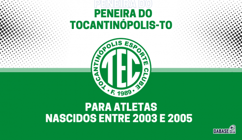 Tocantinópolis-TO realizará peneira para a categoria sub-20