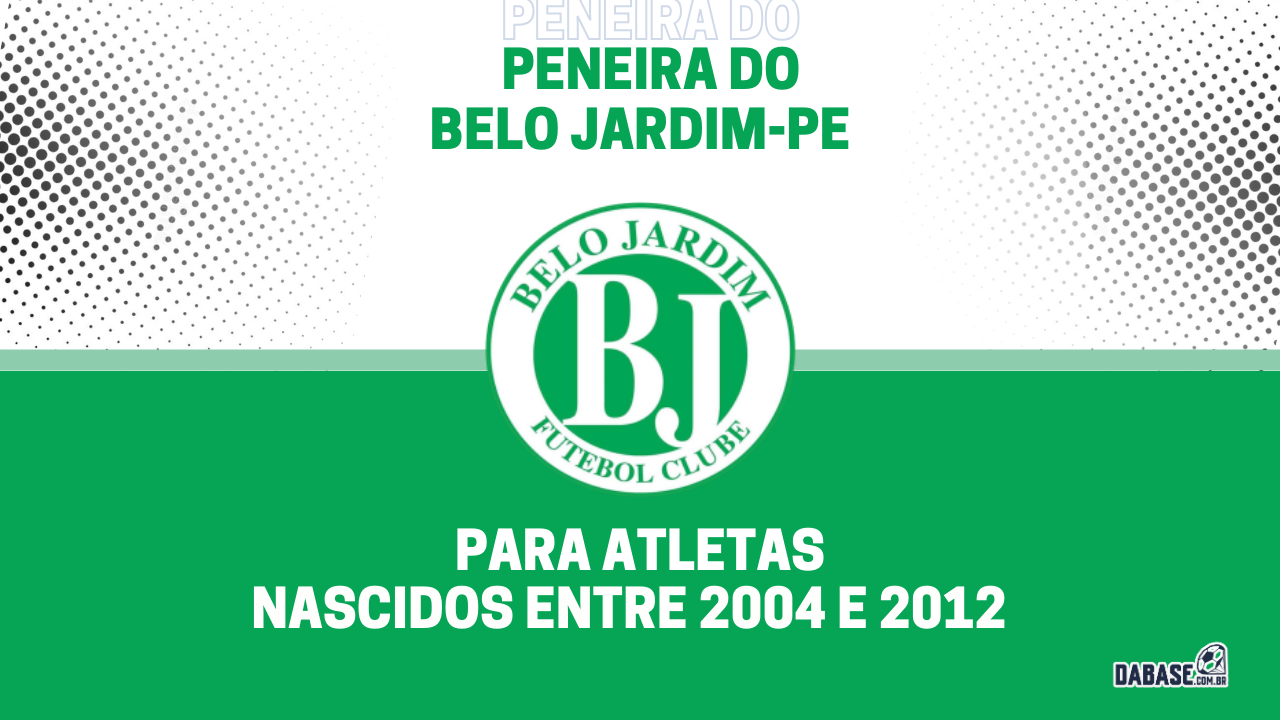 Belo Jardim-PE realizará peneira para quatro categorias