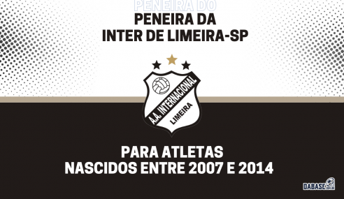 Inter de Limeira-SP realizará peneira para quatro categorias