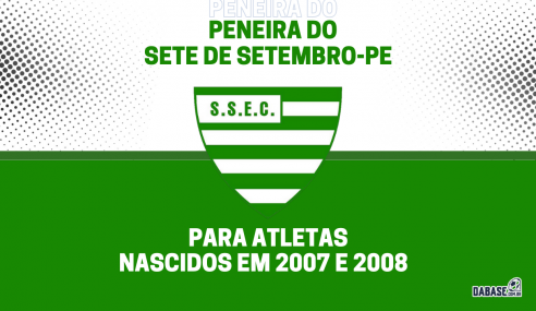 Sete de Setembro-PE realizará peneira para categoria sub-17