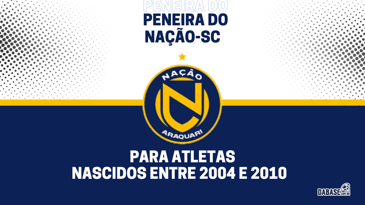 Nação-SC realizará peneira para três categorias