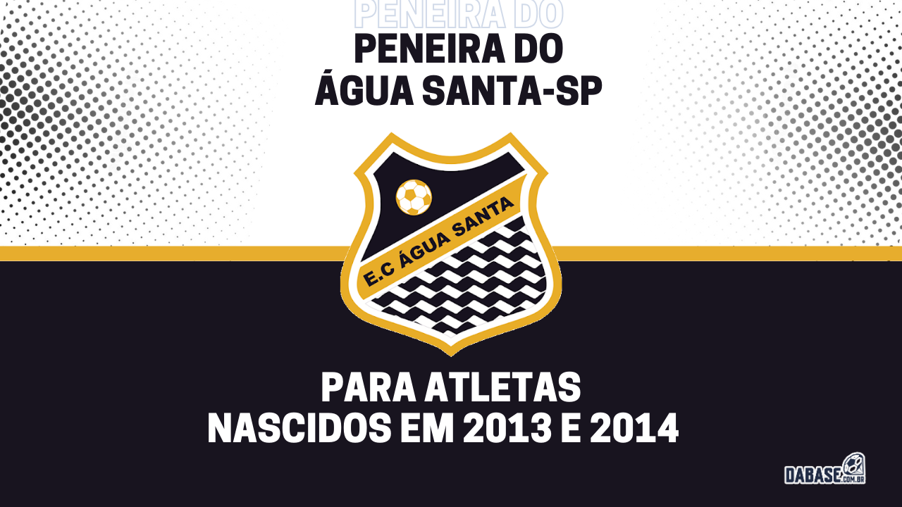 Água Santa-SP realizará peneira para categoria sub-11