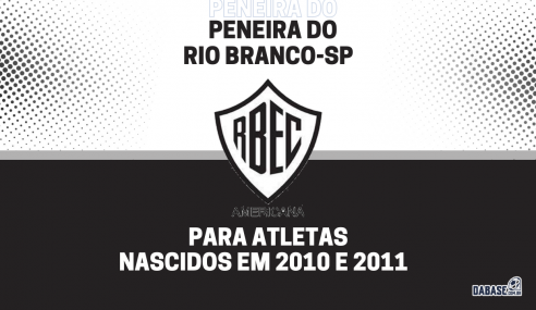 Rio Branco-SP realizará peneira para categoria sub-14