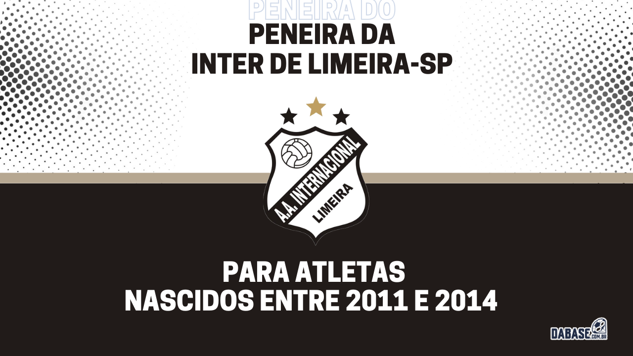 Inter de Limeira-SP realizará peneira para quatro categorias