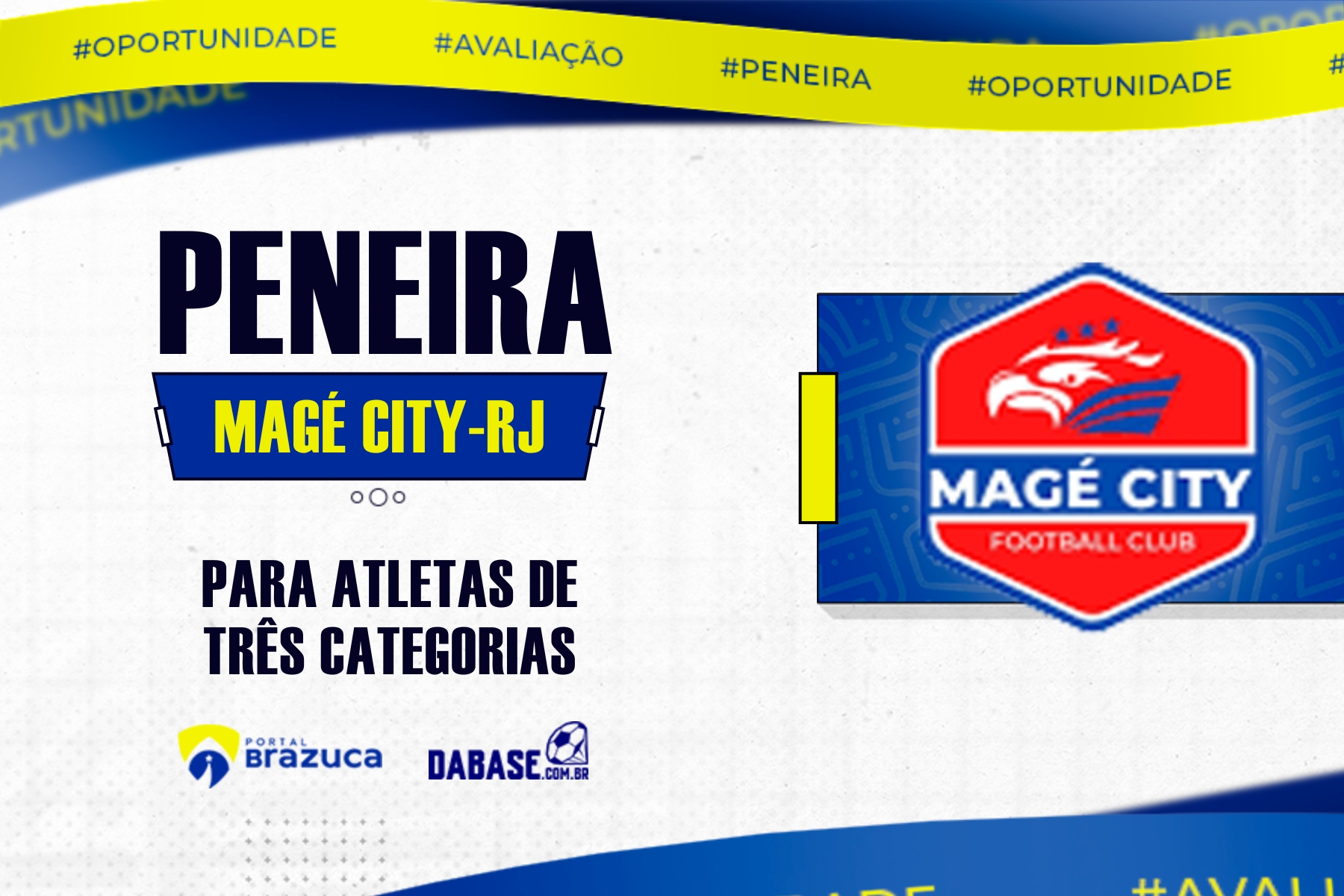 O Magé City – RJ realizará peneira para três categorias