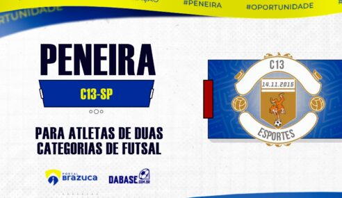 O C13-SP realizará peneira de futsal para duas categorias