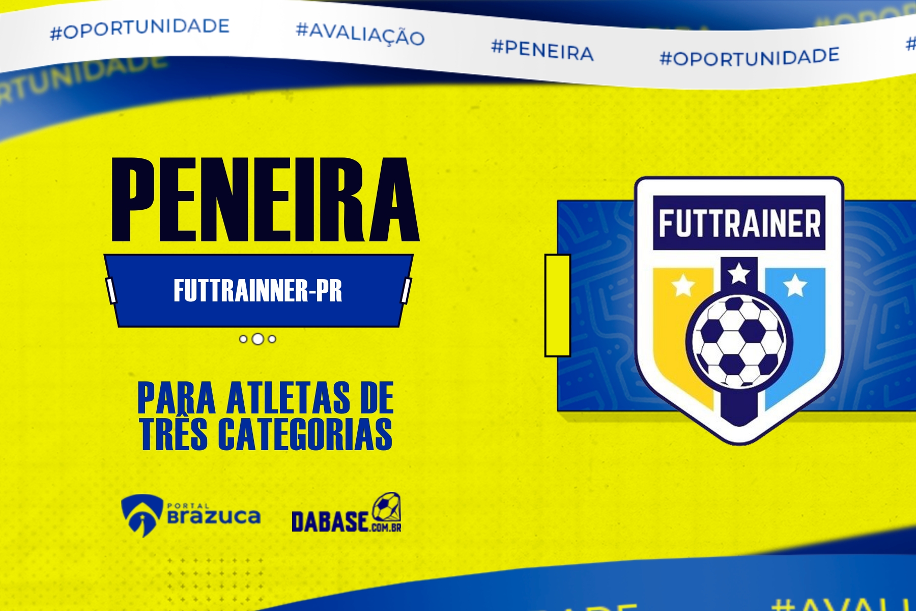 O Futtrainer-PR realizará peneiras agendadas para três categorias