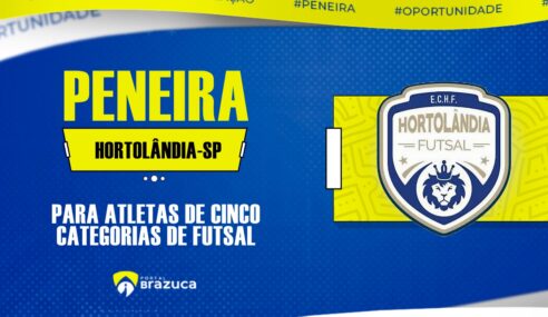 O Hortolândia Futsal-SP realizará peneira para cinco categorias