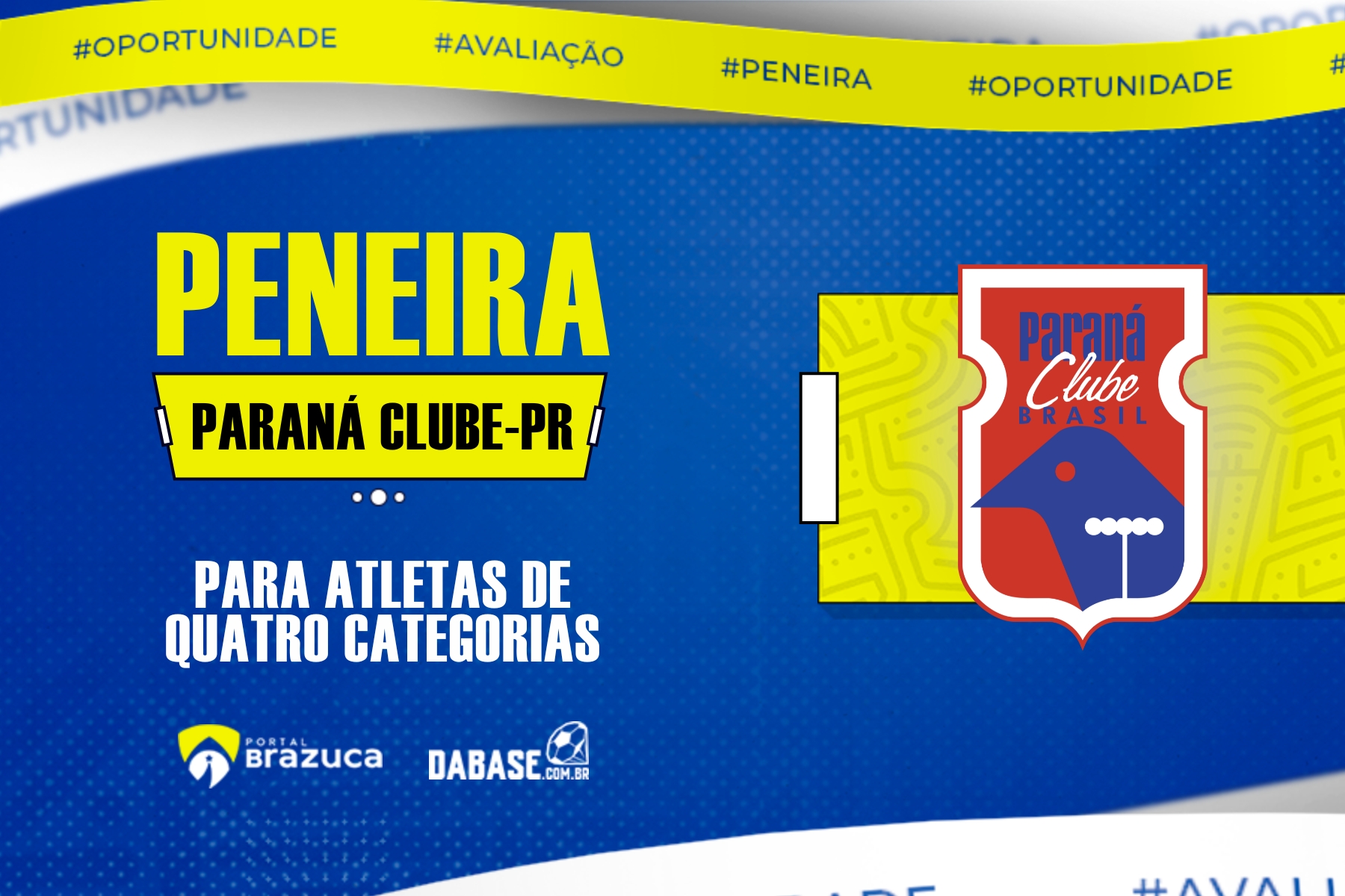 O Paraná Clube-PR realizará peneira feminina para quatro categorias