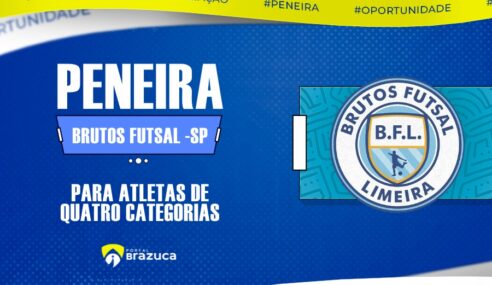 O Brutos Futsal – SP realizará peneira para quatro categorias de futsal