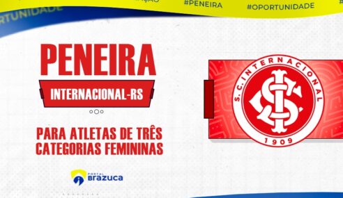 O Internacional – RS realizará peneira para três categorias femininas