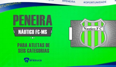 O Náutico FC – MS realizará peneira para seis categorias