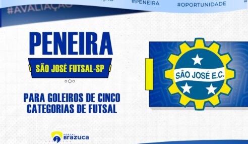 O São José Futsal – SP realizará peneira para goleiros em cinco categorias