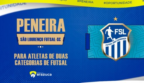 O São Lourenço Futsal-SC realizará peneira para duas categorias