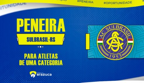 O Sulbrasil – RS realizará peneira para uma categoria