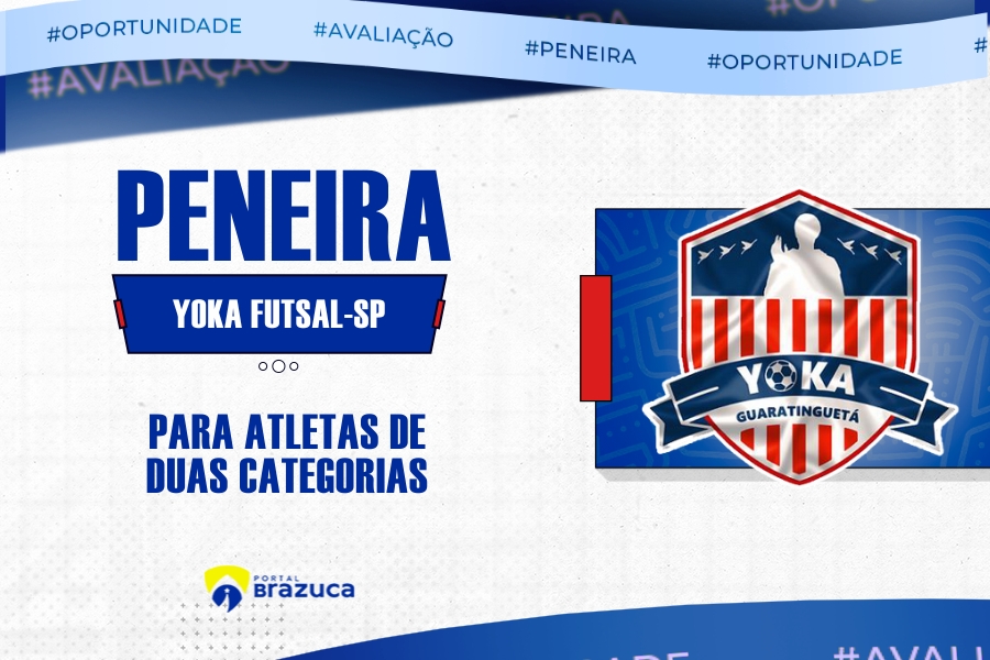 O Yoka Futsal – SP realizará peneira para duas categorias de futsal