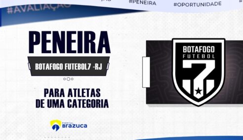 O Botafogo Futebol7 – RJ realizará peneira para uma categoria